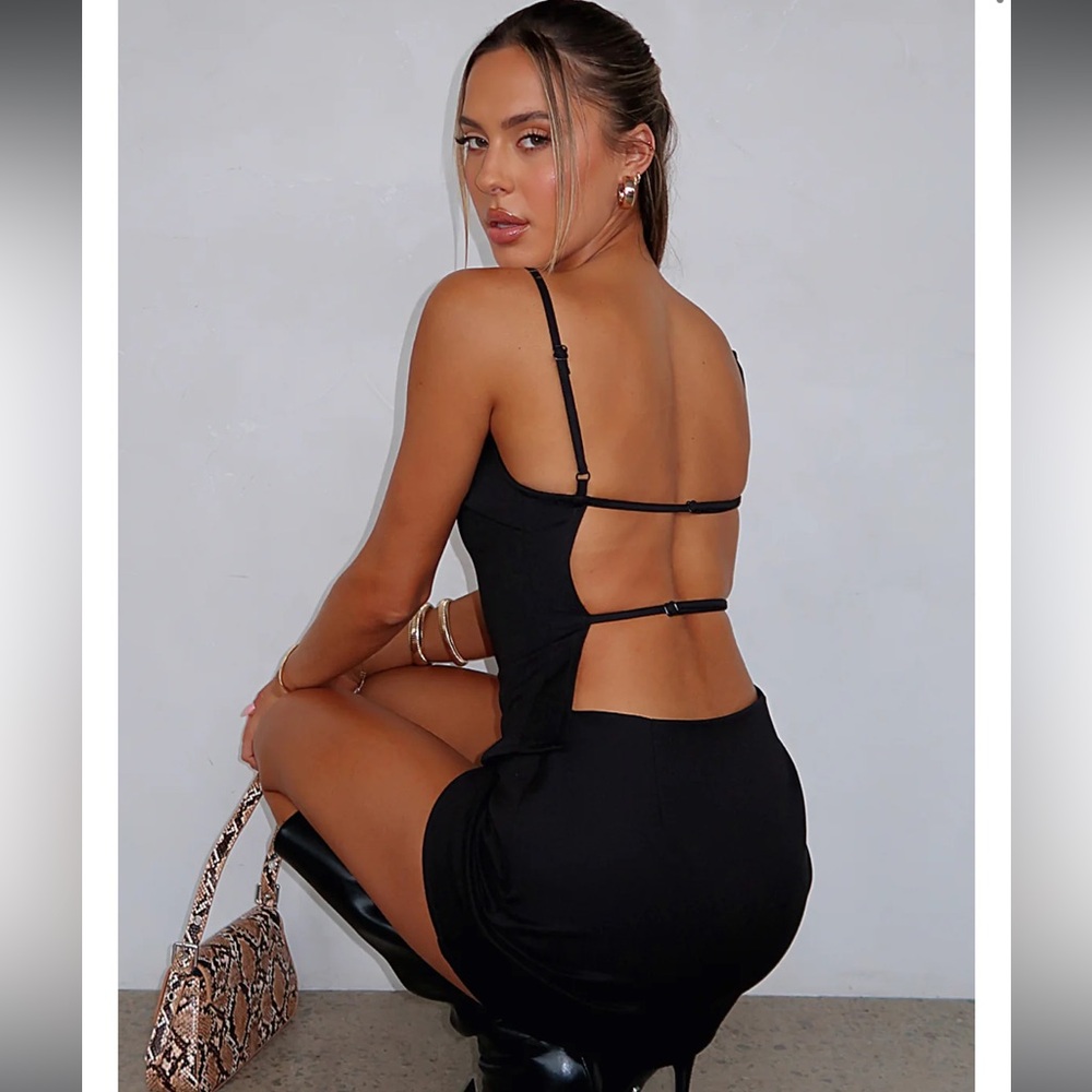 White Fox Backless Black Top
